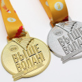 Medallas personalizadas de carreras de oro de bádminton