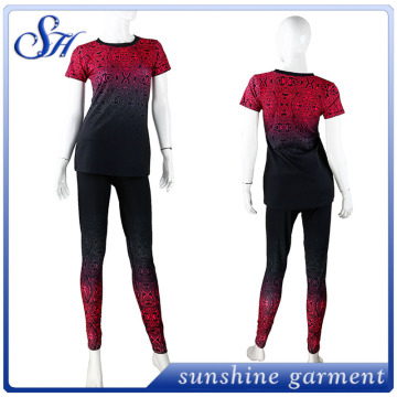 Newest style 2 piece tracksuit sport wear customize colors sport pants