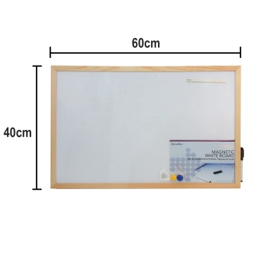 China Factory Cheap Price Standard Size 60cm White Board Magnetic Wooden Frame Office Meeting Whiteboard