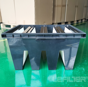 Filtro dell'aria del fegato di tipo V con telaio in plastica ABS