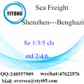 Consolidación de LCL del puerto de Shenzhen a Benghazi