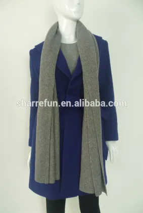 Manufacturer 12gg rib knitting cashmere scarves