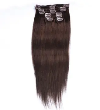 luxury full head thick clip in hair extensions free sample, real virgin remy human hair clip in extensions set