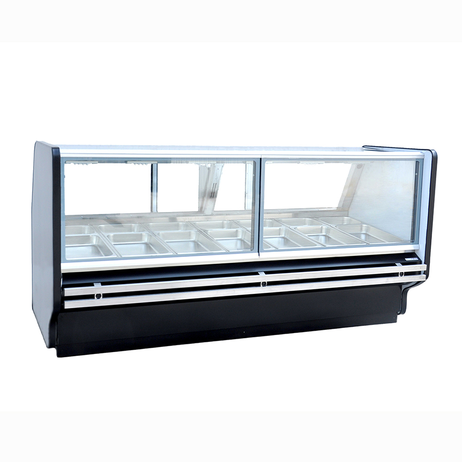 1,8 m de verre carré Bain Marie