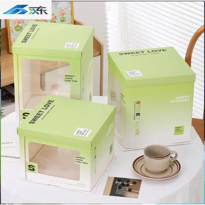 Double-sided Transparent Cake Box with Fruit Language Design