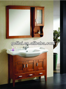 CERAMIC SINGLE SINK WOODEN CABINET