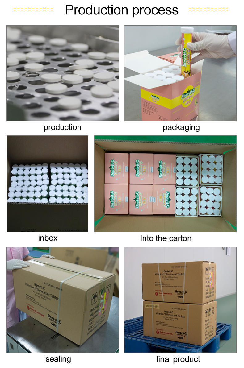 OEM/ODM Factory Supplier Healthcare Supplement Support Immunity Vitamin C Effervescent Tablets