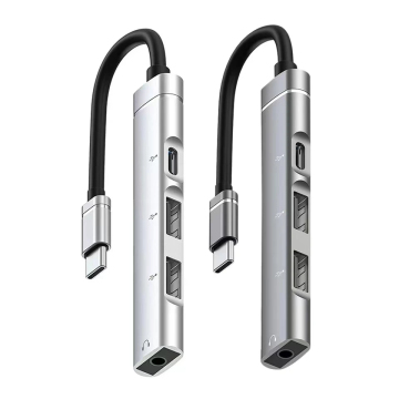 4-in-1 USB C Hub Adapter & Docking Station for Laptop and Phone