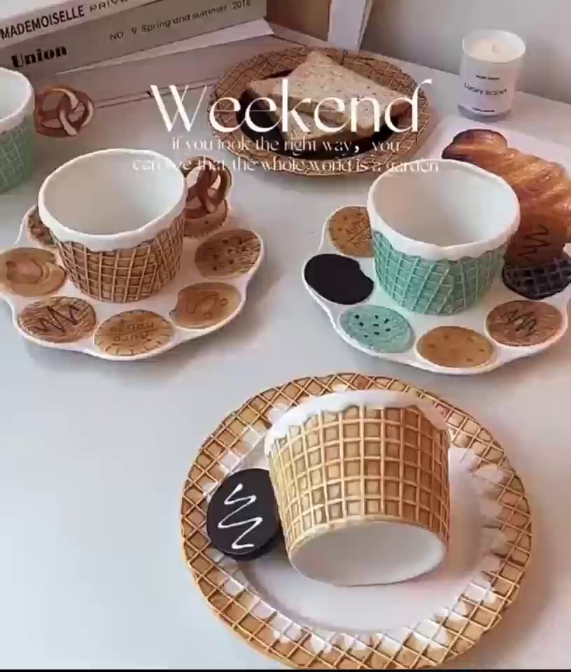 Creative French Cookie-Shaped Dinnerware for Artistic Dining