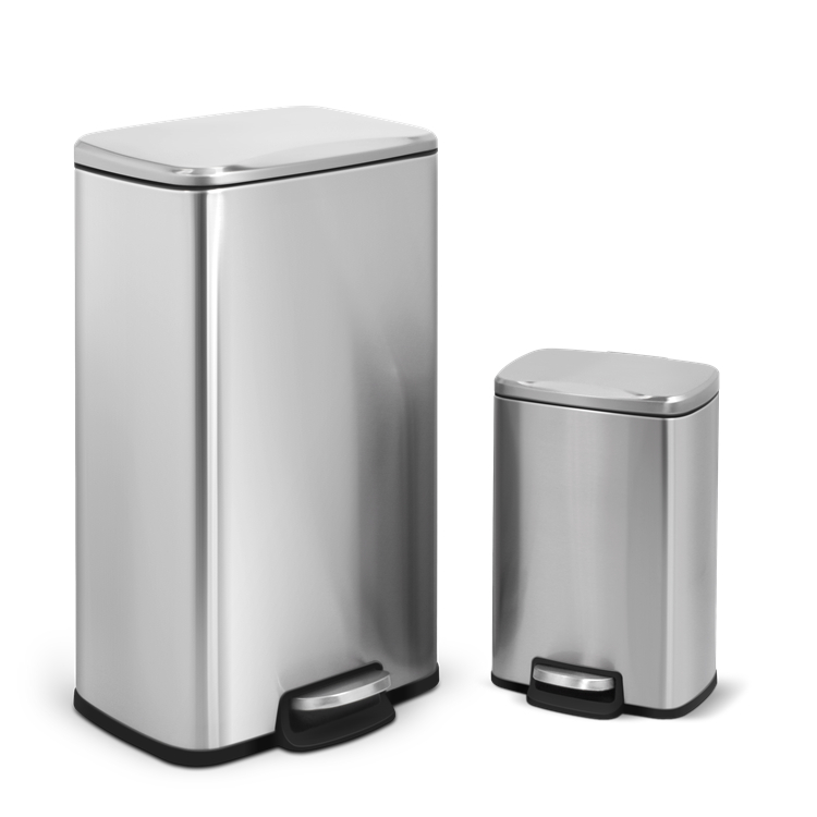 stainless steel trash bin