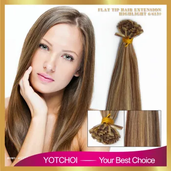 Hot Selling Double Drawn Thick Bottom 8a grade virgin russian hair u tip blond