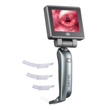 Disposable Video Laryngoscope Haiye Medical with 3 Size Blades for Pediatric Intubation (Children, Baby, Neonate)