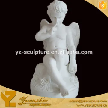 life size stone carving nude child boy cupid Statue for garden decoration