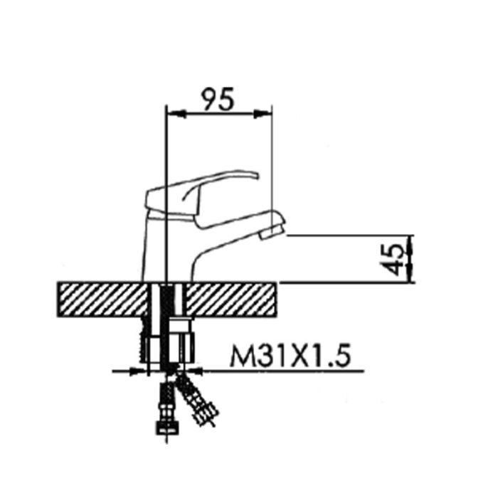 Single Hole Electroplated Faucet