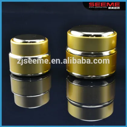 Beauty foundation double plastic cream jars for makeup