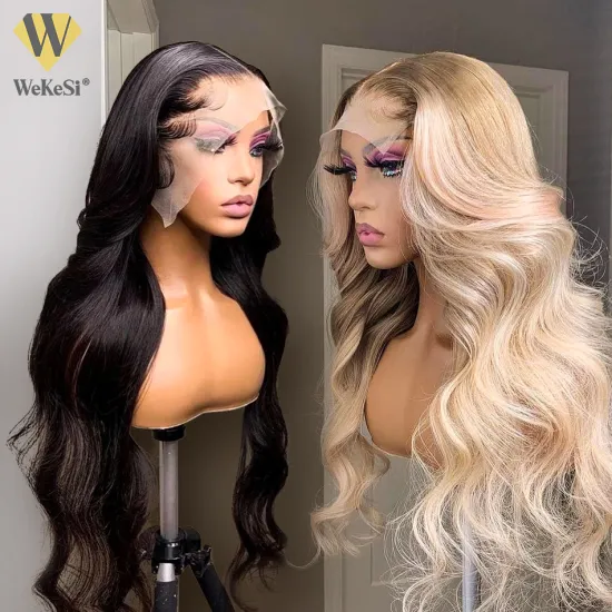 Blonde Brazilian Human Hair Curly Wigs 360 Full Lace, 613 HD Full Lace Wig Human Hair Glueless HD Full Lace Wig With Baby Hair