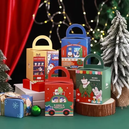 Custom Christmas Gift Box With Handle