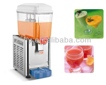 Cold and hot drink dispenser with single tank for restaurant use