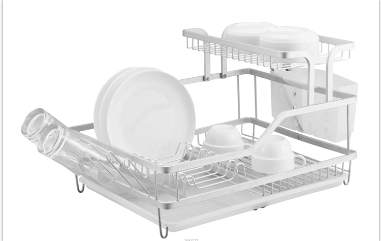 2 Tier Aluminum Dish Rack