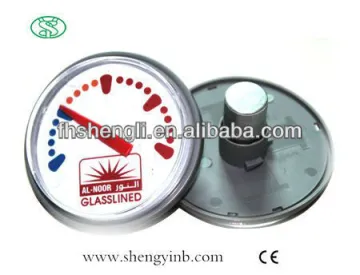 customize-printed plastic pressure gauge bimetal thermometer