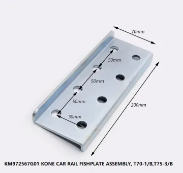 KM972567G01 CWT Rail Fishplate for KONE Elevators
