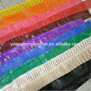 Finished genuine water snake skin leather for shoes