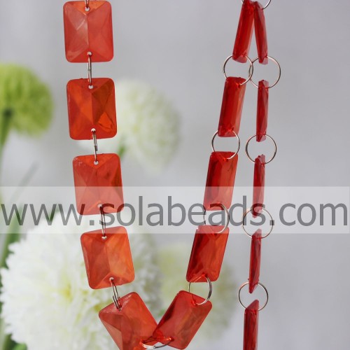 Voor vakantie 5 * 20 * 26 MM Crystal Beading Garland-strengen