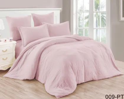 King Comforter Set 100% Polyester Solid Fabric