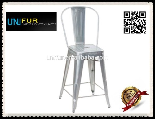 Modern popular high quality brushed galvanizing cheap metal bar chairs