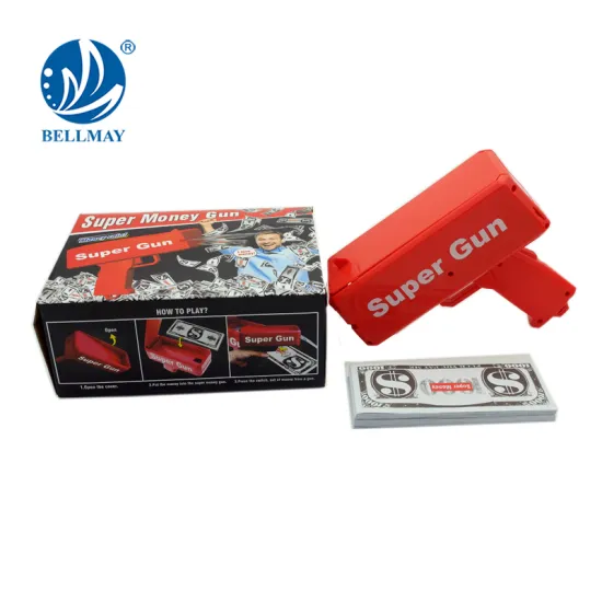 US Dollar Money Spray Gun Toy Celebration Money Gun Included 50 Props Money Cash