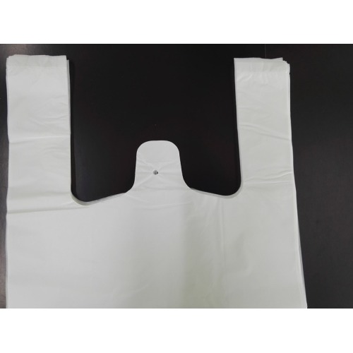 Recycled Plastic Shopping Die Cut Bag with Custom Printing Logo T Shirt Bag