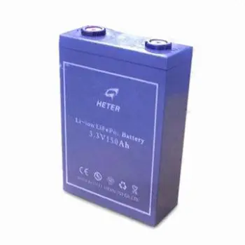 LiFePO4 Battery Cell with 150A Standard Discharge Current and 3.3V Nominal Voltage