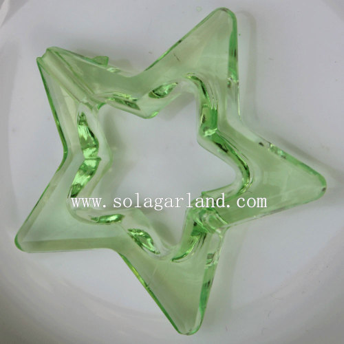 Transparent Acrylic Star Beads with Circle Star in Middle