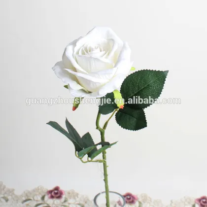 SJ11001210 Single real touch rose vintage silk flowers rose