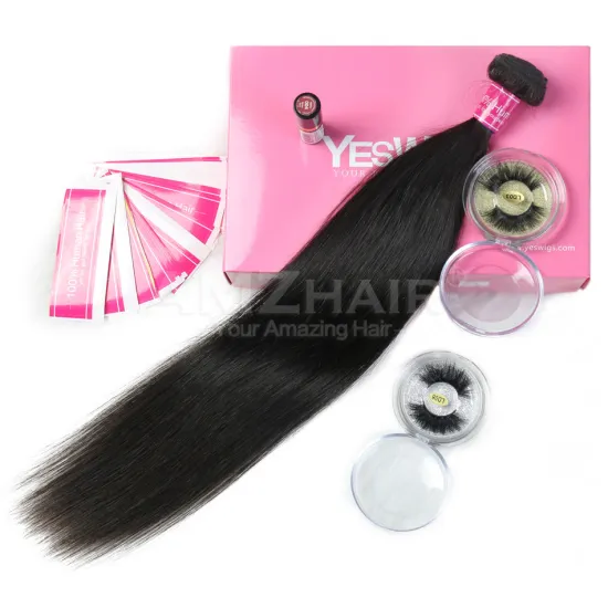 Amzhair Wholesale Double Weft Human Hair Extension Bundles Mink Brazilian Cuticle Aligned Remy Hair Weave In Stock Dropshipping