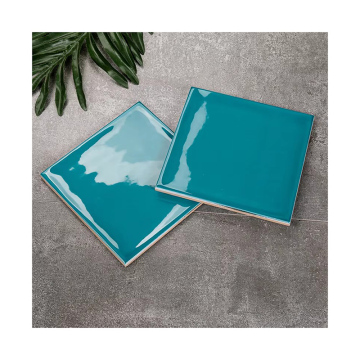 Glossy Green Glazed Porcelain Wall Tiles 150x150mm