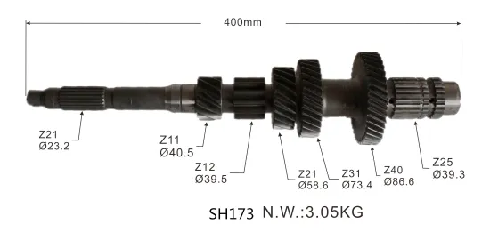 Gear Shaft SH173 for FIAT DUCATO Auto Transmission Parts - OEM 9820458380
