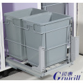 Kitchen built-in pull-out 20L double bucket trash can