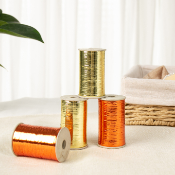 Chinese Small Packaging: 45 Grams Lurex Yarn in Silver, Gold, and Copper - M-Type Metallic Fibers
