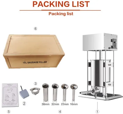 30L Commercial Vertical Sausage Stuffer / Electric Sausage Filling Machine / Ham Sausage Making Machine