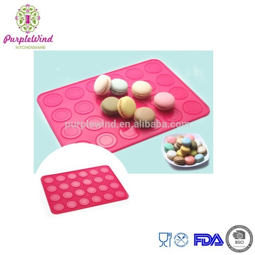 Supplies 24 circle round shape silicone macaron baking mat/macaroon baking sheet/Dessert baking mat