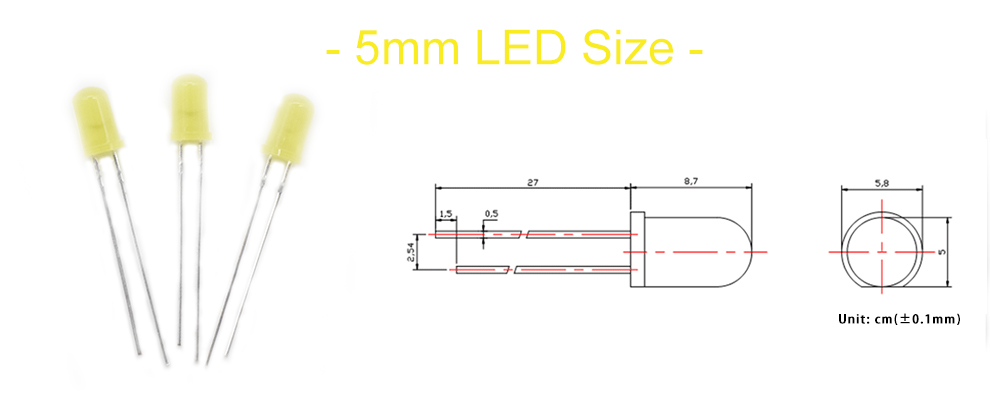 506UYD12GLMK45A 5mm Yellow diffused LED candle LED Flicker with build-in IC