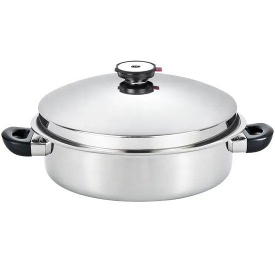 Tri-Ply Stainless Steel 304 Casserole - Waterless Greaseless Kitchen Cookware for Induction