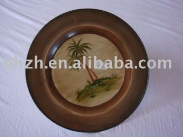 homeware middle metal round food tray
