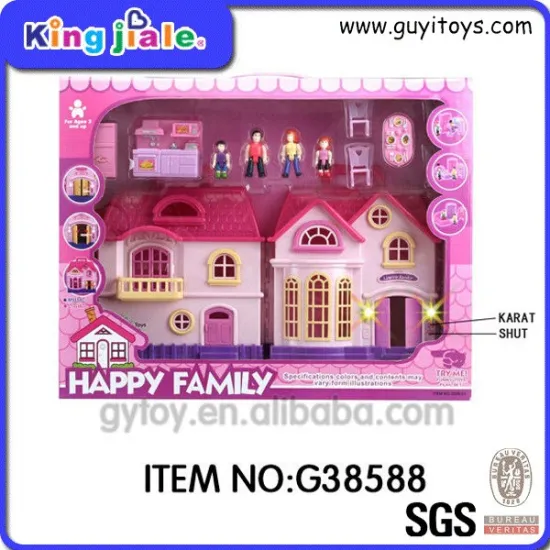 Good quality girl play set safe plastic mini house toy