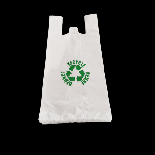 Bolsas biodegradables reutilizables de plastico para camisetas personalizadas