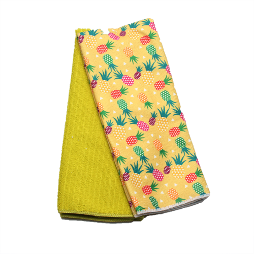 Fruit Printed Microfiber Clean Cloth Two Piece Set