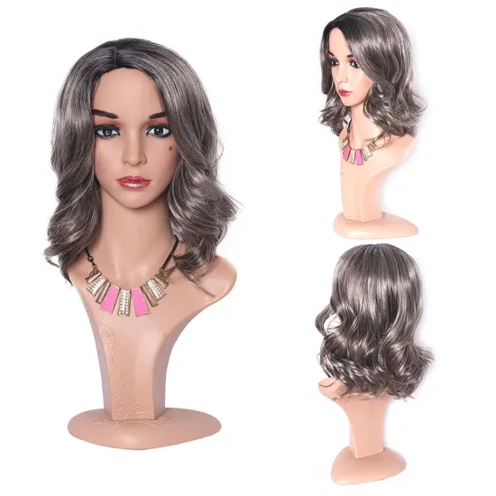 Wholesale Heat Resistant Factory Low Price Wigs Synthetic Hot Selling Women'S Short Hair Wigs 16Inch Wig