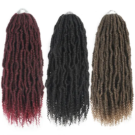 Spring Twist Ombre Curly Crochet Braids 18 inch Synthetic Kinky Curly Hair Extensions Bomb Pre Twisted