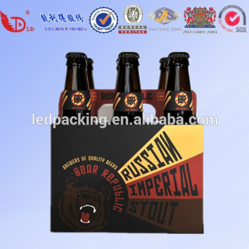 Corrugated Brown Paper Beer Box 6 Bottles,Kraft Paper Beer Carrier Box                        
                                                Quality Choice